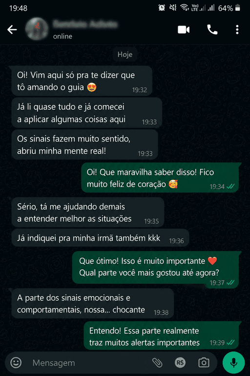 Depoimento de aluna - Checklist da Verdade